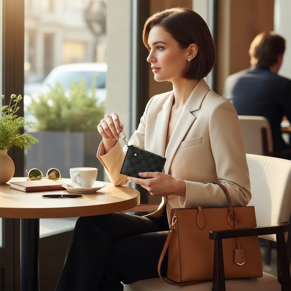 Louis Vuitton Pochette Cles Coin Purse Card Key Pouch Damier Graphite Silver - Picture 7 of 7